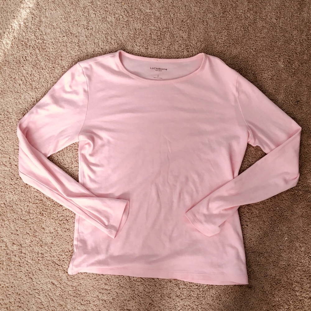 Classic Liz Claiborne Light pink Longsleeve shirt